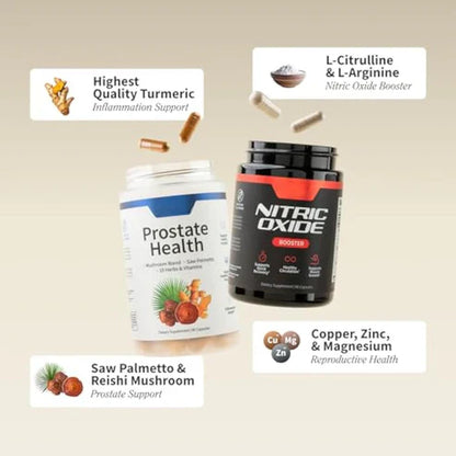 Prostate Health + Nitric Oxide (LLÉVATE GRATIS PARCHES DE DOLOR)